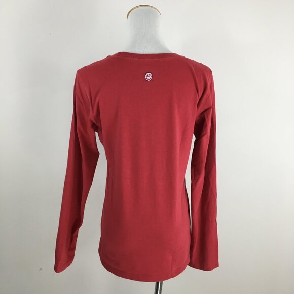 LIFE IS GOOD Long Sleeve Red Multi Color Snow Winter Cabin Print Shirt - Picture 7 of 16